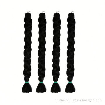 Ombrexpression Jumbo Braiding Hair Pre Stretched Wholesale Synthetic Crochet Hair Extensions 82 Inch 165g for Box Twist Braids